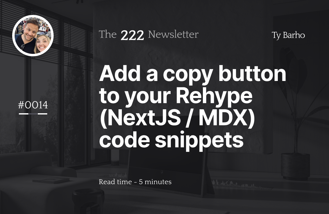 Add a copy button to your Rehype (NextJS / MDX) code snippets